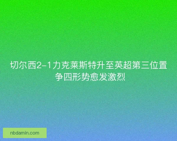 切尔西2-1力克莱斯特升至英超第三位置 争四形势愈发激烈